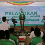 Gus Syafiq Hadiri Pelantikan dan Peletakan Batu Pertama Kantor PC GP Ansor Ngawi.