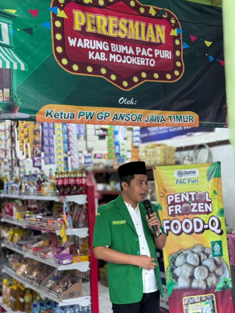 Peresmian Warung BUMA Pertama Ansor Jatim di PAC Ansor Puri, Kabupaten Mojokerto