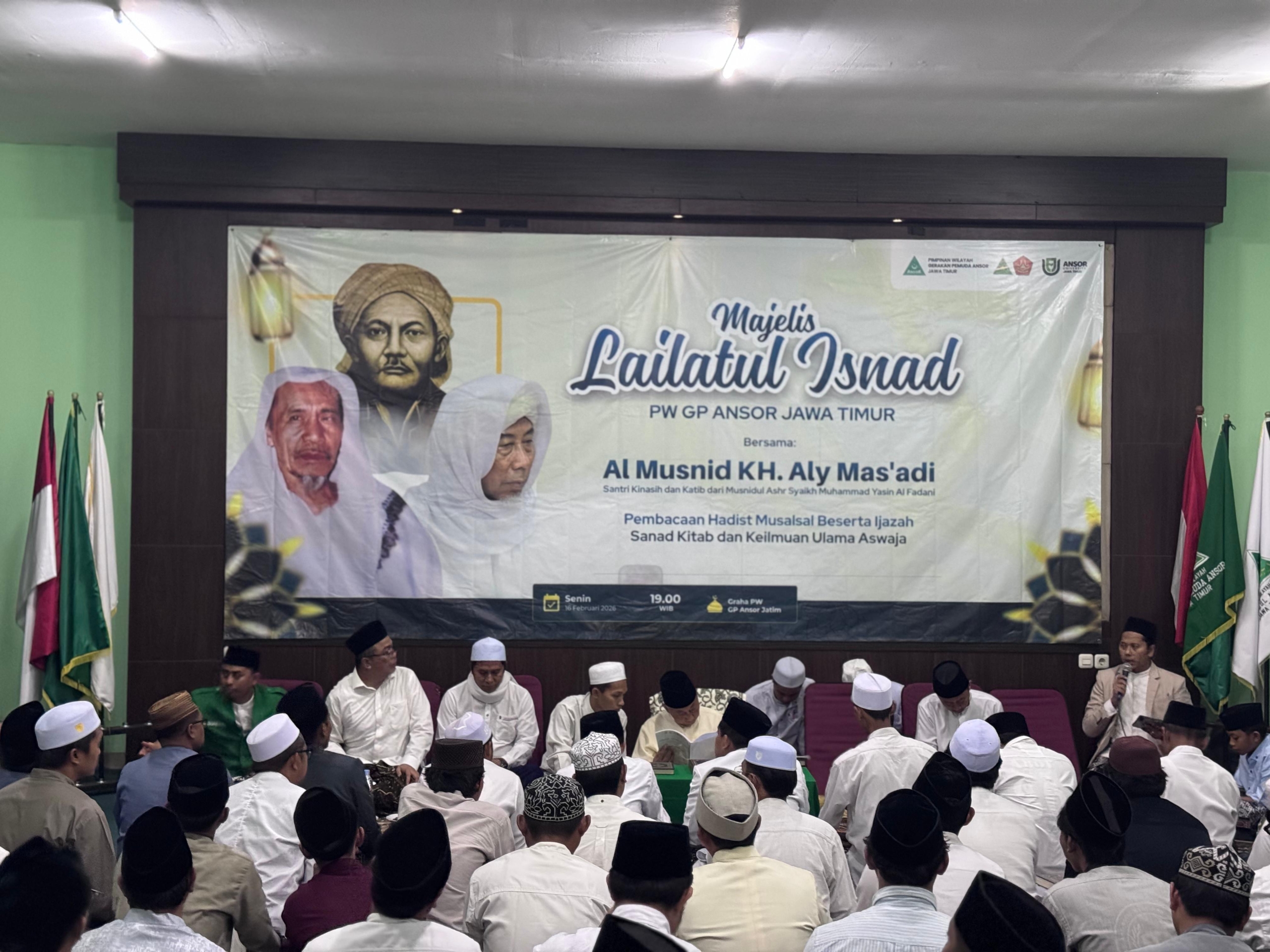 Ansor Jatim Teguhkan Tradisi Sanad dan Intelektualitas melalui Majelis Lailatul Isnad