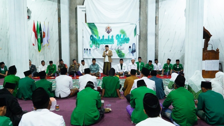 Mujahadah Kubro Rijalul Ansor : Perkuat Spiritualitas Ramadan di 4 Zona Mojokerto