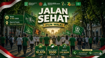 Sambut Harlah ke-92, PC GP Ansor Kraksaan Gelar Fun Walk hingga Mancing Mania